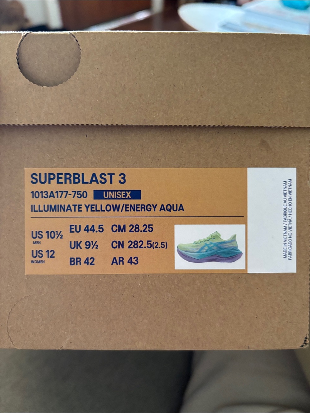 ASICS - SUPERBLAST 3 Running Shoes - 10.5 - illuminate yellow/ energy aqua - Picture 10 of 10